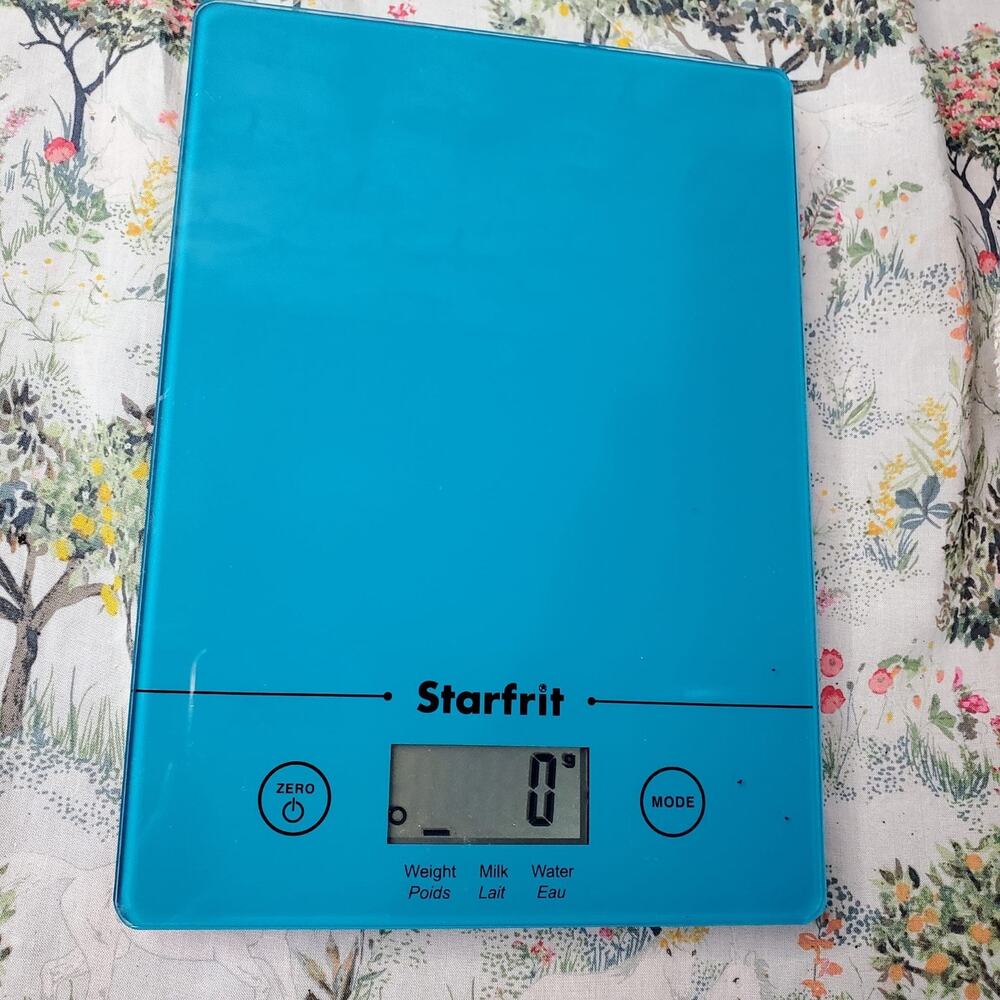 Digital Kitchen Electronic Food Scale -Compact Turquoise Starfrit 5-kg.
